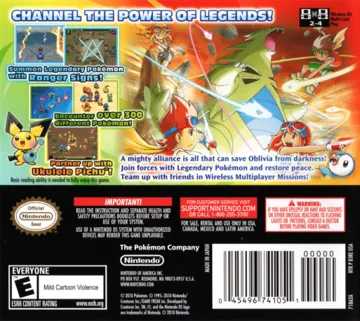 Pokemon Ranger - Hikari no Kiseki (Japan) box cover back